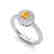 0.70 CTW Citrine & Micro Pave VS/SI Diamond Ring 18K - 2