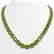 57.3 CTW Peridot & Diamond Halo Necklace 10K Yellow