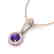 1 CTW Amethyst & Micro Pave Halo Solitaire VS/SI