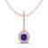 1 CTW Amethyst & Micro Pave Halo Solitaire VS/SI - 2