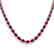 40 CTW Ruby Eternity Tennis Necklace 14K White Gold