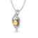 0.31 CTW VS/SI Diamond Golden Pearl Necklace 14K White - 2
