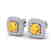 2.16 CTW Citrine & Micro VS/SI Diamond Earrings Halo