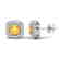 2.16 CTW Citrine & Micro VS/SI Diamond Earrings Halo - 2