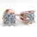1.0 CTW VS/SI Princess Diamond Stud Solitaire Earrings