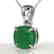 2 Cushion Cut CTW Emerald Designer Solitaire Necklace