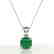 2 Cushion Cut CTW Emerald Designer Solitaire Necklace - 2