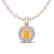 0.60 CTW Citrine & Micro VS/SI Diamond Necklace 14K