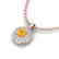 0.60 CTW Citrine & Micro VS/SI Diamond Necklace 14K - 2