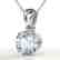 2 CTW Aquamarine Designer Inspired Solitaire Necklace