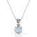 2 CTW Aquamarine Designer Inspired Solitaire Necklace - 2