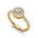 0.70 CTW Micro Pave VS/SI Diamond Designer Ring 18K - 2