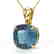 6 Cushion Cut London Blue Topaz Designer Solitaire