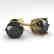4.0 CTW Black Certified Diamond Stud Art Deco Earrings