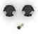 4.0 CTW Black Certified Diamond Stud Art Deco Earrings - 2