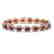 17.44 CTW Garnet & Diamond Halo Bracelet 10K Rose Gold