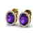 5.50 CTW Amethyst & Micro VS/SI Diamond Halo Earrings