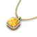 6 CTW Citrine & Micro Pave Halo VS/SI Diamond Necklace