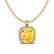 6 CTW Citrine & Micro Pave Halo VS/SI Diamond Necklace - 2