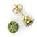 4 CTW Green Tourmaline Designer Solitaire Stud Earrings - 2