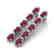 7 CTW Ruby & VS/SI Diamond Tennis Earrings 10K White