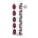 7 CTW Ruby & VS/SI Diamond Tennis Earrings 10K White - 2