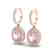3.25 CTW Morganite & Micro Pave VS/SI Diamond Earrings