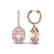 3.25 CTW Morganite & Micro Pave VS/SI Diamond Earrings - 2