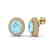 8 CTW Aquamarine & Micro Pave VS/SI Diamond Earrings - 2