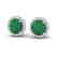 4 CTW Emerald & Halo VS/SI Diamond Micro Pave Earrings