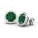 4 CTW Emerald & Halo VS/SI Diamond Micro Pave Earrings - 2