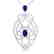 3.50 CTW Sapphire & Micro VS/SI Diamond Heart Necklace