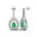 2.25 CTW Emerald & Micro Pave VS/SI Diamond Earrings - 2