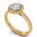 1.1 CTW Certified VS/SI Diamond Solitaire Micro Halo - 2