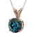 1.28 CTW Certified Intense Blue SI Diamond Solitaire - 2