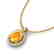 2.50 CTW Citrine & Micro Pave VS/SI Diamond Necklace