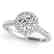 1.7 CTW Certified VS/SI Diamond Solitaire Halo Ring 14K