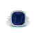 6 CTW Sapphire And Micro Pave Halo VS/SI Diamond Ring