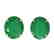 18 CTW Emerald Designer Solitaire Stud Earrings 18K