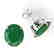 18 CTW Emerald Designer Solitaire Stud Earrings 18K - 2