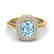 2.50 CTW Sky Blue Topaz With Micro VS/SI Diamond Ring