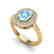 2.50 CTW Sky Blue Topaz With Micro VS/SI Diamond Ring - 2