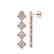 5.31 CTW Princess Cut Diamond Designer Earrings 18K - 2