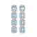 11.13 CTW Sky Topaz & Diamond Halo Earrings 10K White