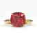6 CTW Cushion Cut Pink Tourmaline Inspired Solitaire
