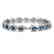16.59 CTW London Topaz & Diamond Halo Bracelet 10K - 2