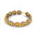 24 CTW Citrine & Micro Pave VS/SI Diamond Bracelet 10K - 2