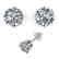 1.0 CTW VS/SI Diamond Stud Solitaire Earrings 14K White - 2