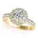 1.4 CTW Certified VS/SI Diamond Solitaire Halo Ring 14K - 2