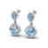 7 CTW Sky Blue Topaz & Micro VS/SI Diamond Earrings